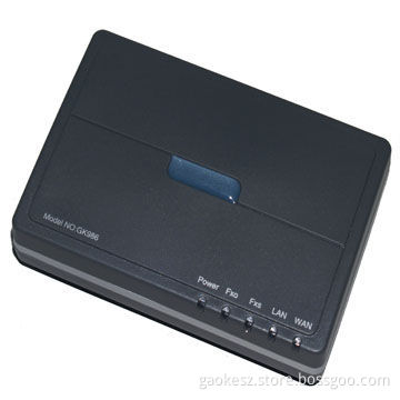 One FXO and one FXS port, can make or receive VoIP, PSTN VoIP-to-PSTN and PSTN-to-VoIP calls gateway